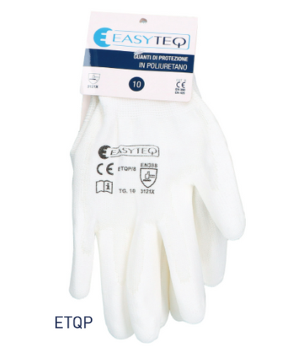 PACKGUANTIXL - Pacco da 10pz di guanti EasyTeq taglia XL in poliuretano con dorso areato in cotone 